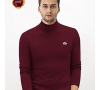 TEMU Camiseta deportiva casual de hombre con cuello y forro polar de compresión