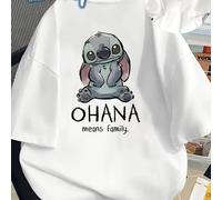TEMU Camiseta gráfica de mujer con diseño de Stitch de Disney " significa " - , , cuello , manga corta, con diseño de personajes , para el verano, camisetas de Disney.