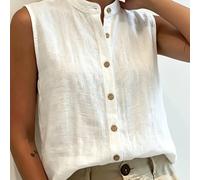 TEMU Camiseta sin de moda para mujer, estilo , con cuello , de ajuste holgado, transpirable, de un solo peche y estilo chaleco casual