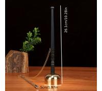 TEMU Campana con Mango de Madera, Cuenco Cantante de Latón, Campana para Meditación y Oración, Instrumento Religioso de Mantras, Cobre