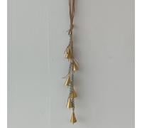 TEMU Campanilla bohemio 6 campanas de y cuentas agrietadas; campana rústica color latón para decoración interior o pared, ideal para ventanas y