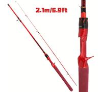 TEMU Caña de Pescar de Fibra de Carbono , Caña de Pescar ML Power, 1.65m-2.11m para Pesca con /Arrojo con Mango de EVA, Resistencia 6kg