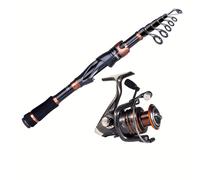 TEMU Cañas de Pesca Telescópicas y Combinaciones con Carretes, Fibra de Carbono de 24 Toneladas, Caña Portátil para Pesca en y , Regalos para Hombres