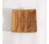 TEMU Canasta de Almacenamiento Multifuncional de Ratán Plástico Tejido, Bandeja Organizadora Clásica para Dormitorio o Mesa de Café, Cesta Pequeña de , Contenedores de Almacenamiento para el Hogar