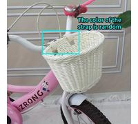 TEMU Canasta de Bicicleta Estilo Tejido a en Ratán Plástico - Canasta Delantera Duradera para Bicicleta con Montaje Seguro al Manillar, Opciones Multicolor para Viajes y