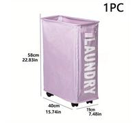 TEMU Canasta de Lavandería Plegable con Ruedas - Cesto Rectangular para Almacenamiento de Ropa en Dormitorio, Baño o Estudio de Yoga - Organizador Multiusos Duradero con y Estructura Resistente