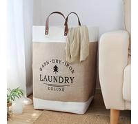 TEMU Canasta de Ropa Plegable con Resistentes - Cesto Rectangular de Gran Capacidad para Ropa, Organizador Estilo Bohemio Duradero para Baño, Dormitorio y Hogar