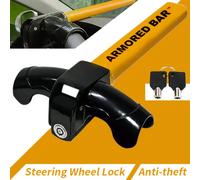 TEMU Candado Antirrobo Universal para Volante | Dispositivo de Seguridad para Vehículos de Resistencia con Cerradura de Seguridad para Coches, Camionetas, SUVs, Material de Acero Inoxidable