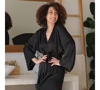 TEMU Capa de Estilo Kimono Profesional para Salón con Bolsillos en - Vestido de Clientes de Nylon Duradero para Peluquería y Estilismo