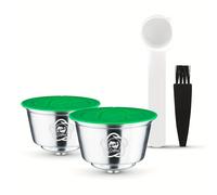 TEMU Cápsula de Café Reutilizable de Acero Inoxidable para con Cubierta de Silicona - Compatible con Múltiples Modelos