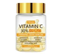 TEMU Cápsulas Reafirmantes con 30% de C - Sérum Facial Iluminador y Reafirmante con Niacinamida y Ácido Hialurónico, Rellena la Piel Flácida, Hidrataación Diurna y Nocturna, 30 Cápsulas