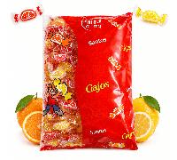 TEMU Caramelos Gajos Ácidos Naranja y Limón Originales - Sabor Cítrico - Sin Gluten - Forma de Gajo - Ácidos - Caramelos Santos