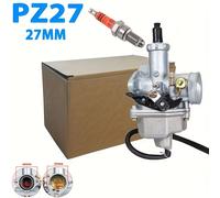 TEMU Carburador de Aluminio de PZ27 de 27mm para Motores de ATV CG 125cc/150cc/200cc - Manual, Diseño Duradero y con Ajuste