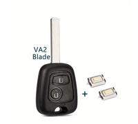 TEMU Carcasa de llave de 2 botones WhatsKey con 2 interruptores para for 107 207 306 307 407 VA2/HU83/NE73 Hoja para Citroen