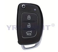TEMU Carcasa de llave plegable de 3/4 botones para control remoto de coche para para for HYUNDAI para SANTA FE IX35 para Accent I40 para