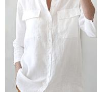 TEMU Cárdigan Holgado con Botones Delanteros y Camisa de Larga con Bolsillo Grande