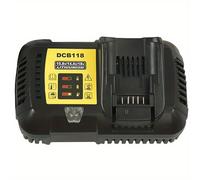 TEMU Cargador de Batería de Velocidad 4.5A - Compatible con Baterías Li-ion de 10.8V a 20V, Enchufe, Negro