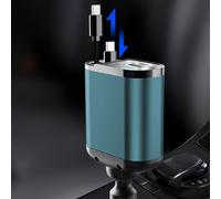 TEMU Cargador de coche telescópico compatible con iPhone, cable de tipo C. Adaptador de coche USB-C 4 en 1, compatible con carga rápida PD 60W para iPhone 16/15/14/13/12/11 Pro/XS/XR/SE, iPad y