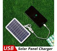 TEMU Cargador Solar Portátil con USB, Ideal para Viajes y Camping, Carga de Teléfonos Móviles, Linterna, Ventilador e Hogar