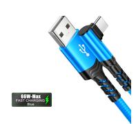 TEMU Cargador Tipo C de Carga Rápida, Cable USB a USB C en Ángulo Trenzado, Cargador USBC para for Huawei Xiaomi RedMi Oppo Oneplus y Más Smartphones