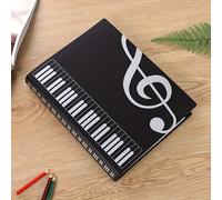 TEMU Carpeta con 40 fundas, con capacidad para 80 páginas por , diseñada para partituras de guitarra, partituras de A4, partituras de de líneas y partituras de piano.