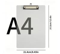 TEMU Carpeta con clip de acrílico transparente - Tamaño A4/A5, con pinza, organizador de archivos minimalista, adecuado para oficina, y hogar - Material PET duradero
