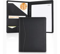 TEMU Carpeta de Cuero para Documentos, Organizador de Entrevistas y Documentos Legales, Portatarjetas y Bloc de Notas Tamaño Carta, Organizador de Escritorio y Cajón para Almacenamiento en el Hogar