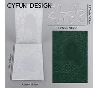 TEMU Carpeta de Repujado Floral 3D DESIGN con Juego de Troqueles de - Plantillas de Esténcil para Scrapbooking y de Tarjetas DIY