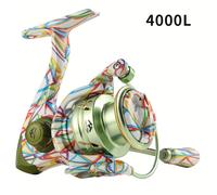 TEMU Carrete de Pesca Giratorio HAUT TON GRAFFITI S2 - Diseño de , 1500S/3000m/4000L, Relación de Engranajes 5.2:1, 13+1BB, de 27.8-31.8Lbs, Fibra de Carbono y Aluminio, Ideal para la Pesca de en y