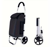 TEMU Carrito de compras plegable con mango de , trolley de equipaje portátil para uso doméstico y compras de supermercado