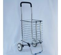 TEMU Carro de Compras Plegable de Aleación de Aluminio para Supermercado, Carrito Manual Pequeño con Ruedas Silenciosas