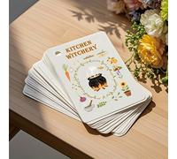 TEMU Cartas de Grimoire de Brujería de Cocina, Libro de , Grimoire, Wicca, Brujería para Principiantes, Bruja de la Cocina, BOS, para Halloween