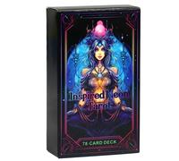 TEMU Cartas de Tarot Neón con un Guía Electrónico, una Mini Versión Portátil para Principiantes con un Tema Fluorescente, para Halloween, Navidad, Acción de Gracias y Regalos de Futura Fortuna