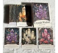 TEMU Cartas Oracle con Sabiduría de Cristal, un de Tarot en Inglés, Contiene 44 Tarjetas Impresionantes que Miden 8.6*12Cm (3.39*4.72 Pulgadas), Diseñado para la Intuición y la Guía