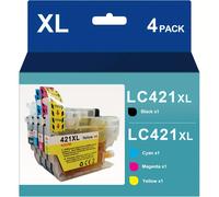 TEMU Cartuchos de Tinta LC421XL Compatibles para Brother LC421 LC421XL, compatibles con Brother MFCJ1010DW DCP J1050DW MFC J1010DW DCP J1140DW DCP-J1050DW DCP-J1140DW MFC-J1010DW DCP-J1800DW