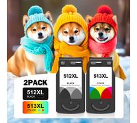 TEMU Cartuchos de y de color PG512XL y CL513XL compatibles con las impresoras Canon MP230, MP235, MP240, MP250, MP252, MP260, , MP272, MP280, MP282, MP480, MP490, MP492, MP495 y MP499