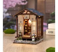 TEMU Casa de Muñecas DIY Retro Decoración para Adultos Montaje Manual Regalo Decoración para Hogar o Estudio Halloween Navidad (sin pegamento)