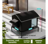 TEMU Casa para gatos con aire acondicionado para el verano, un refugio adecuado para todas , con una tienda grande y cerrada resistente al frío, ideal para mascotas