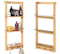TEMU CASARIA® Estantería Baño Ducha de Madera Bambú 3 Estantes 70 x 28,5 x 10 cm Organizador Cocina