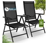 TEMU CASARIA® Juego de Sillas de Jardín con Respaldo Plegables Ajustables en 8 Direcciones Silla de Camping Silla Plegable de Aluminio Resistente a Capacidad de Carga de 120Kg de Jardín