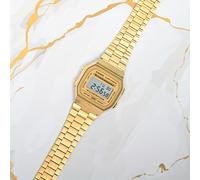 TEMU CASIO Reloj Celebridad de Internet Retro Pequeño Cuadrado Moda Trendy Pequeño Bloque Plateado Resistente Reloj Electrónico A168WG-9