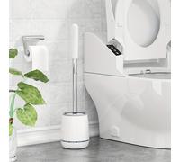 TEMU Cepillo de baño con mango y soporte, diseño que ahorra , cerdas modernas, premium y duraderas para la limpieza del baño, , paquete de 1