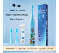 TEMU Cepillo de dientes eléctrico a pilas cabezales de repuesto y 1 temporizador de arena, N02, 3 cabezales de repuesto