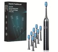 TEMU Cepillo de Dientes Eléctrico Inteligente Automático IP67 para Adultos, Cerdas Suaves Unisex, de Limpieza con de Vibración, Carga USB, Limpiador Dental de Limpieza Profunda