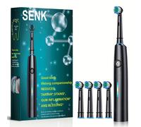 TEMU Cepillo de Dientes Eléctrico Inteligente Rotativo Automático, Limpieza Profunda, Recargable USB, IP67, Cerdas Suaves, Limpiador Dental Universal para Adultos y Hombres/Mujeres