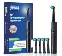 TEMU Cepillo de dientes eléctrico inteligente, totalmente automático blanqueador con cabezal 3D y cerdas suaves, limpiador dental para adultas, IPX67