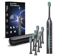 TEMU Cepillo de Dientes Eléctrico Recargable IPX7, Limpiador Dental Inteligente con Cerdas Suaves para Limpieza Profunda, 5 , Cable de Carga USB, Regalo Ideal y