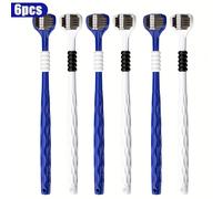 TEMU Cepillo de Dientes Manual 3D 6pcs, Cepillo de Dientes de Tres Lados de U para Limpieza Oral Completa para Adultos, Hombres y Mujeres,