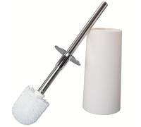 TEMU Cepillo de Inodoro de Plástico, Juego de Cepillo con Varilla de Acero Inoxidable Extraíble