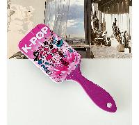 TEMU Cepillo de pelo con cojín de aire y estampado de estilo de K-Pop, herramienta para peinar el cabello, cepillo de masaje para cabelludo, para uso diario